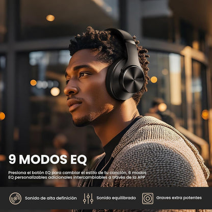 DOQAUS Auriculares Bluetooth sobre la oreja, auriculares inalámbric...