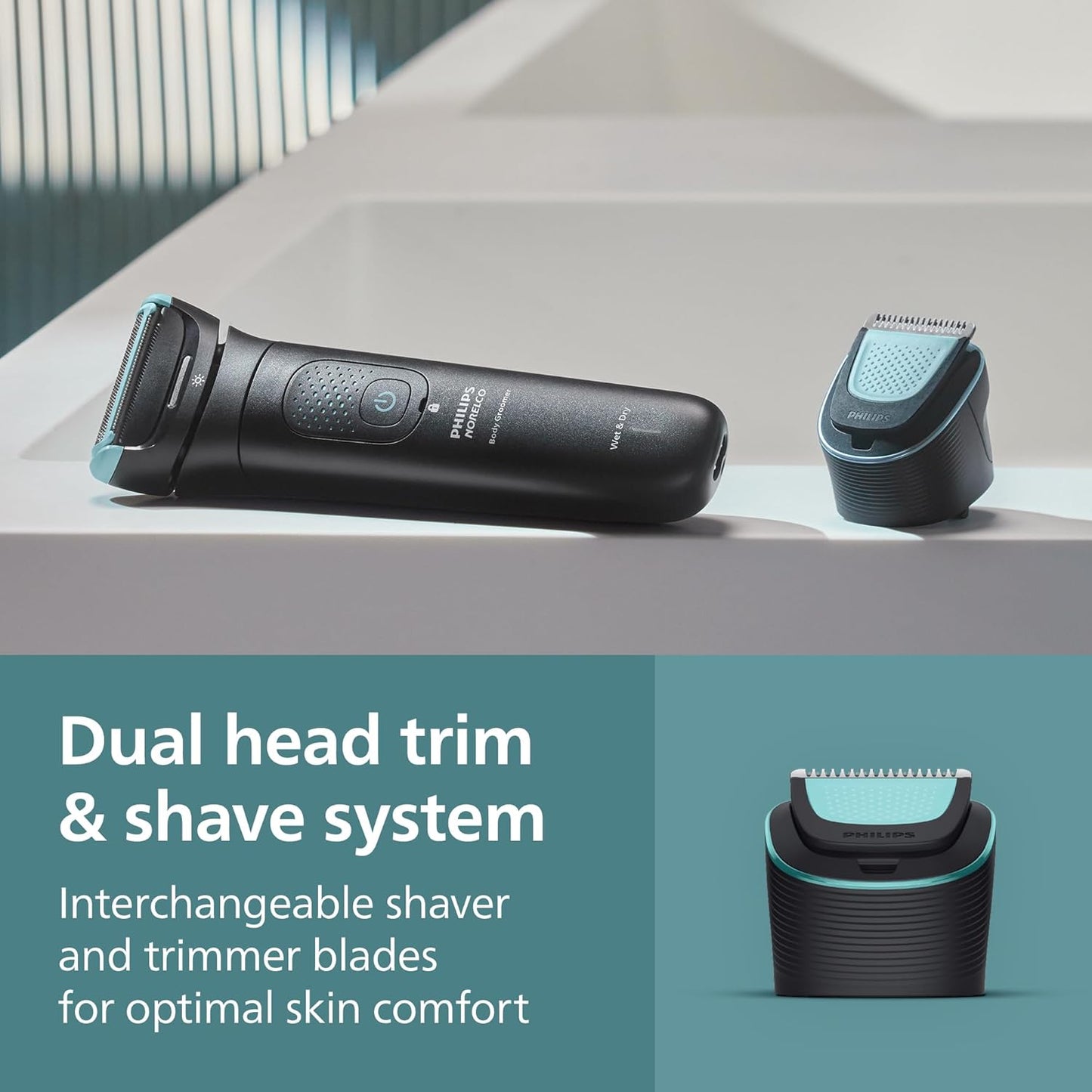 Philips Norelco Body Groomer serie 7000, recortador corporal comple...