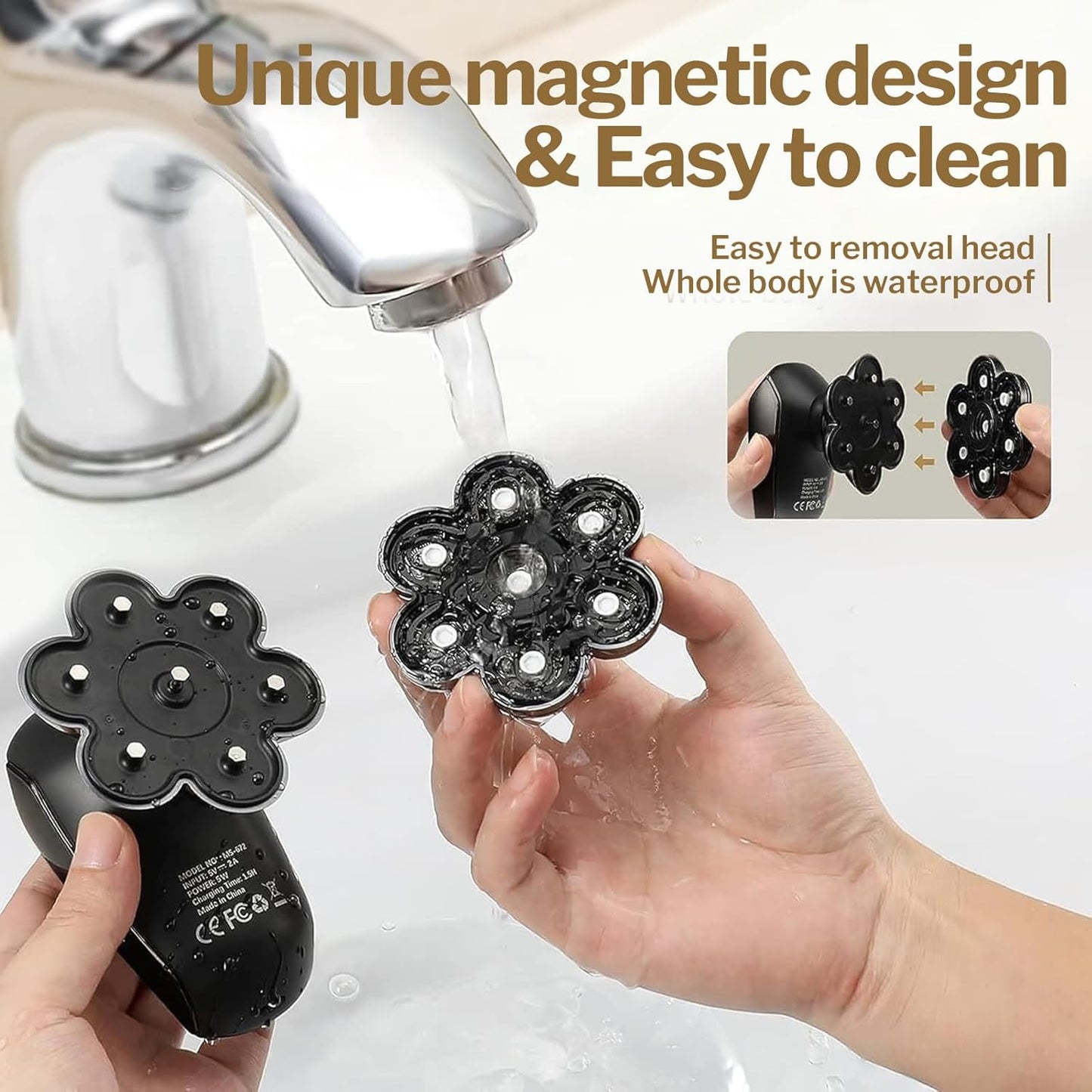 SHPAVVER ETHUP Afeitadoras de cabeza para hombres calvos: maquinill...