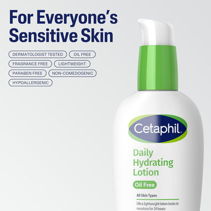 Cetaphil, loción hidratante diaria con ácido hialurónico, 3.0 onzas líquidas