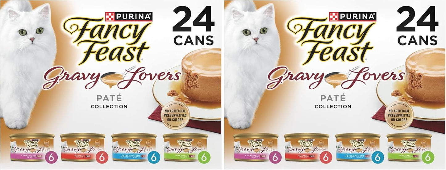 Fancy Feast Purina Gravy Lovers Paquete variado de alimento húmedo...