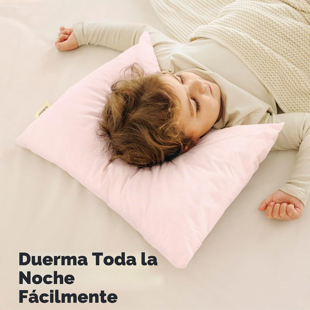 KeaBabies Paquete de 2 almohadas para niños de 2 años a 5,13 x 18 p...