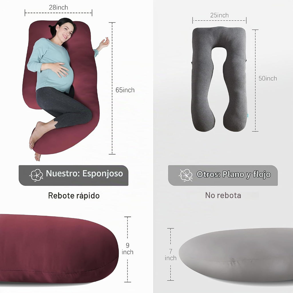 MOON PARK Almohadas de embarazo para dormir, almohada de maternidad...