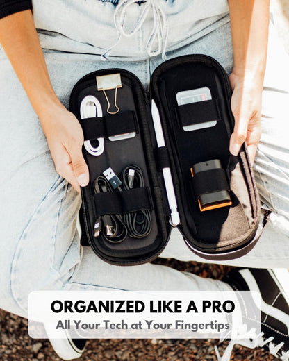 SIDE BY SIDE Electronics Organizer Travel Case for Cables, Charger,...