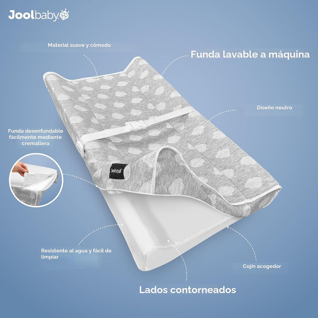 Jool Baby Serenity Almohadilla de Cambio Suave + Funda Lavable, Ant...