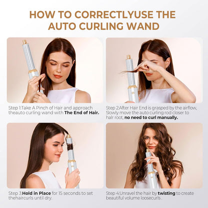 5 in 1 Blow Dryer Brush, Upgrade Hair Dryer Brush Set Negative Ion...