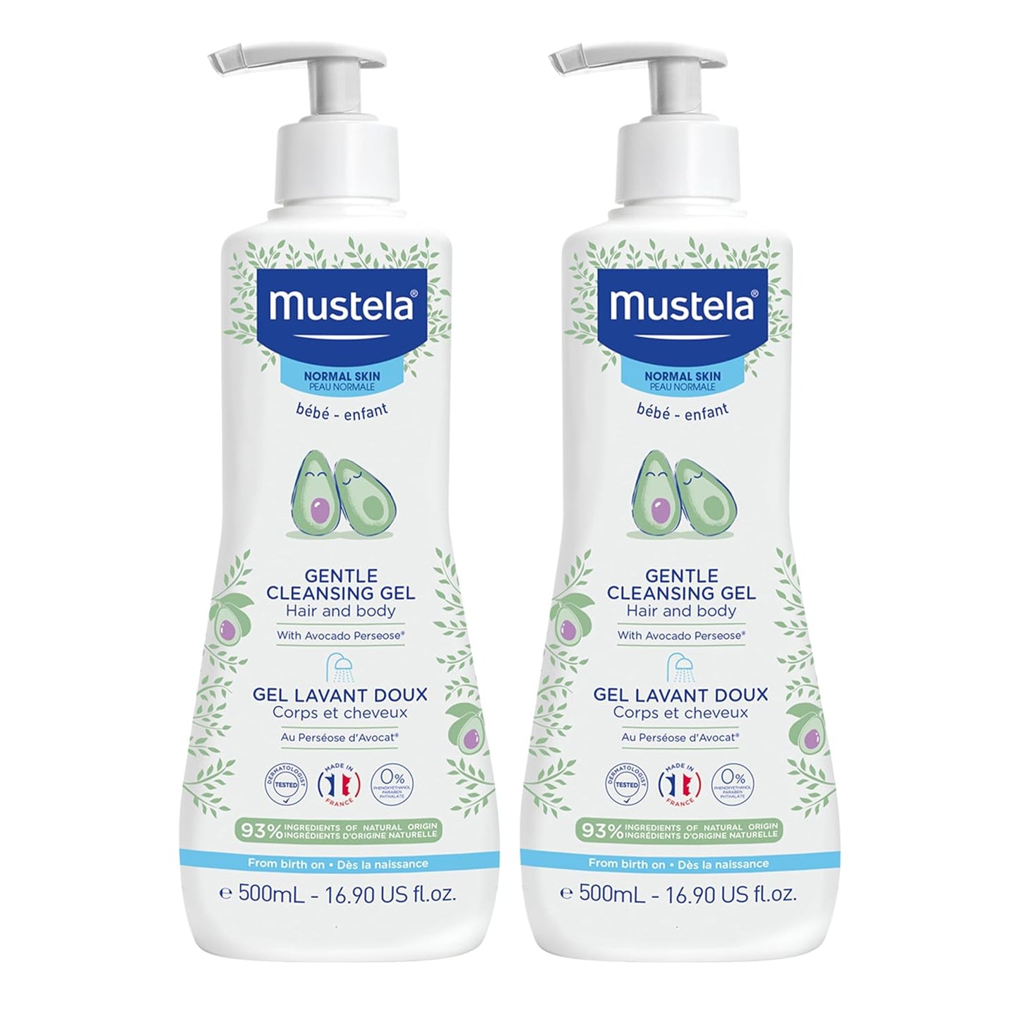 Mustela Gel de Limpieza Suave para Bebé - Jabón para el Cabello y C...