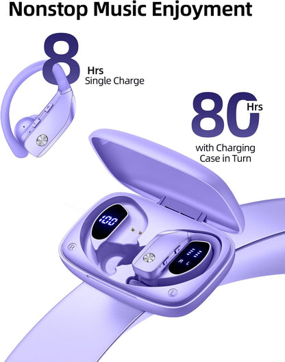bmanl Auriculares inalámbricos Bluetooth con ganchos para las oreja...