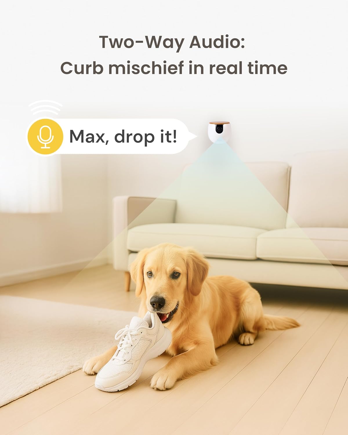 Furbo Mini Cámara para Mascotas: Cámara de Seguridad con Alertas de...