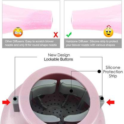 Hairizone Difusor universal de cabello adaptable para secadores de...