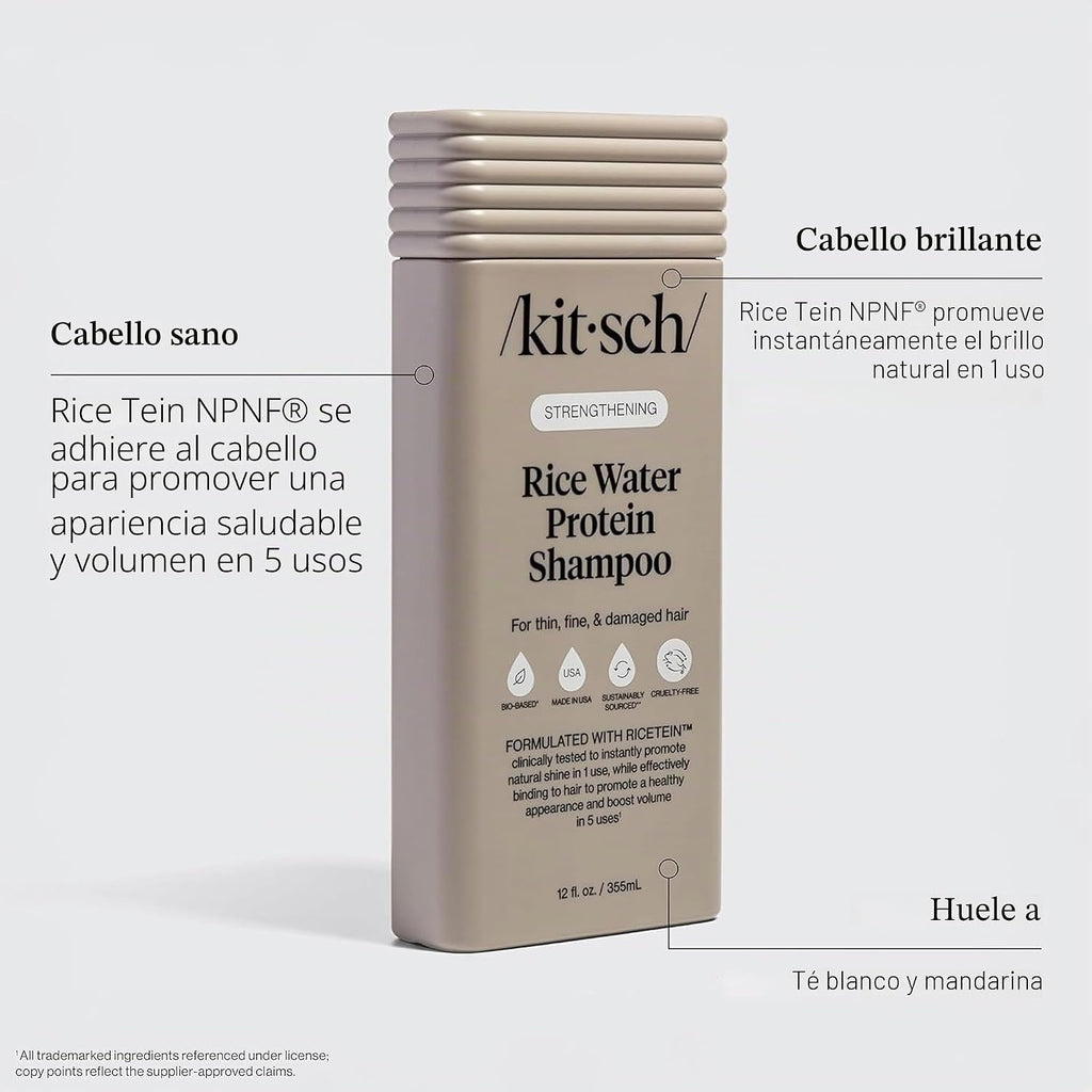Kitsch Set de champú y acondicionador de agua de arroz para el crec...