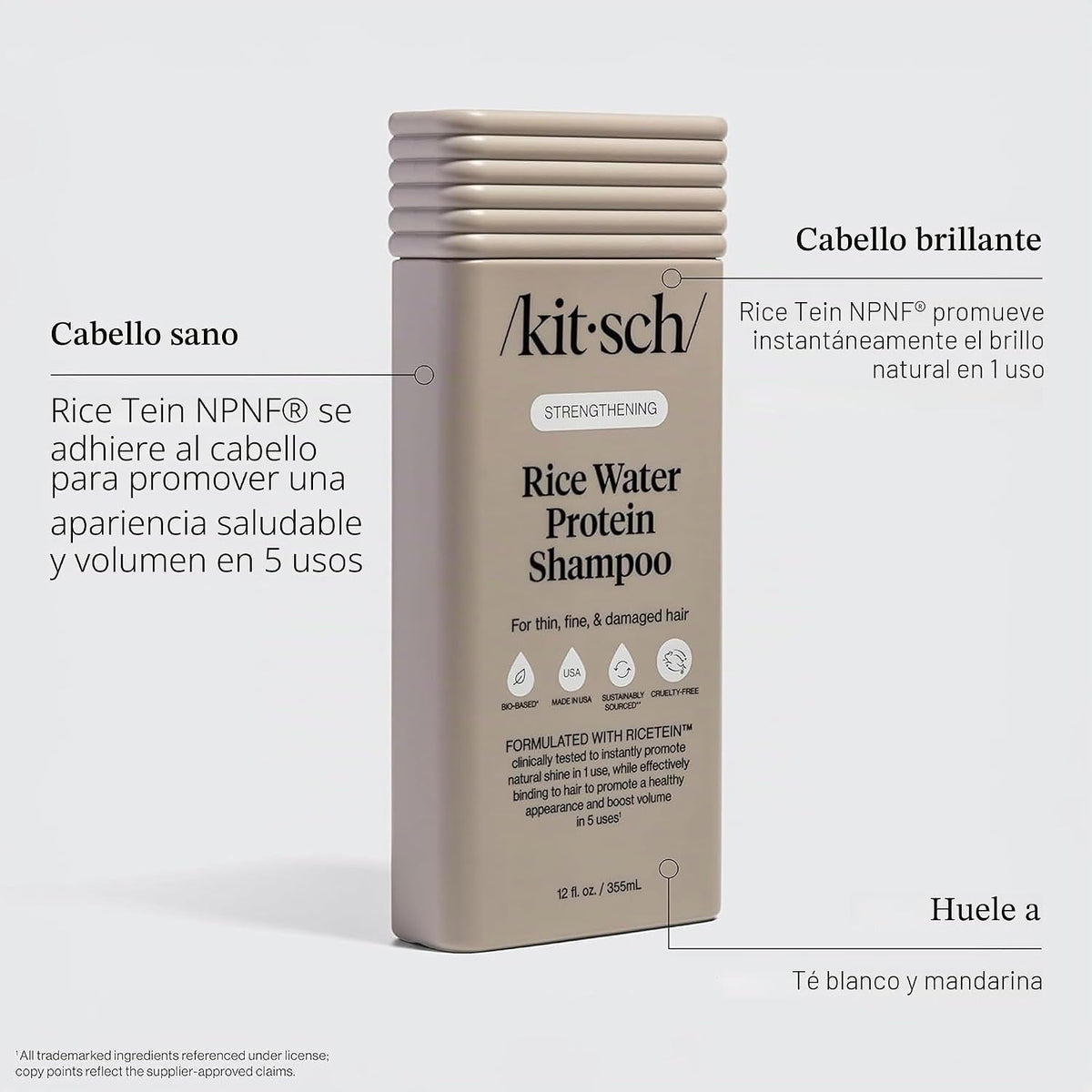 Kitsch Set de champú y acondicionador de agua de arroz para el crec...