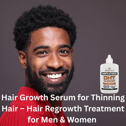 Ebony Medical Hair Support Serum - Fórmula Procapil que bloquea DHT - Fortalece el adelgazamiento del cabello y la salud del cuero cabelludo - Suero liposomal para el cuero cabelludo para un cabello más completo y grueso - 2 onzas líquidas