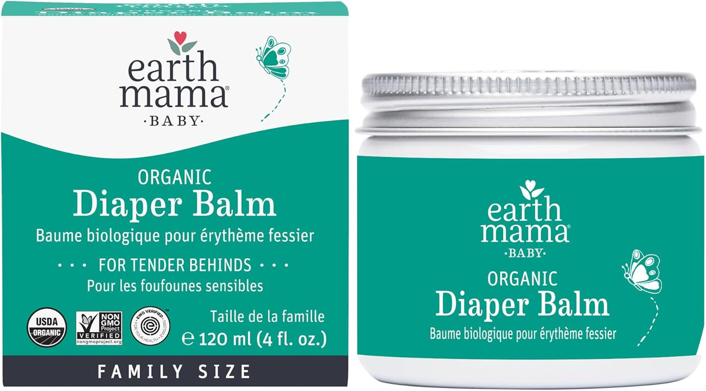 Earth Mama Bálsamo de pañales orgánico - 4 fl oz - Crema de pañales...