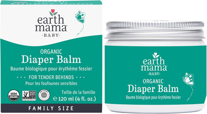 Earth Mama Bálsamo de pañales orgánico - 4 fl oz - Crema de pañales...