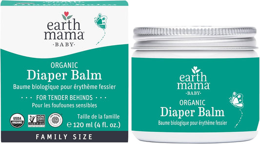 Earth Mama Bálsamo de pañales orgánico - 4 fl oz - Crema de pañales...