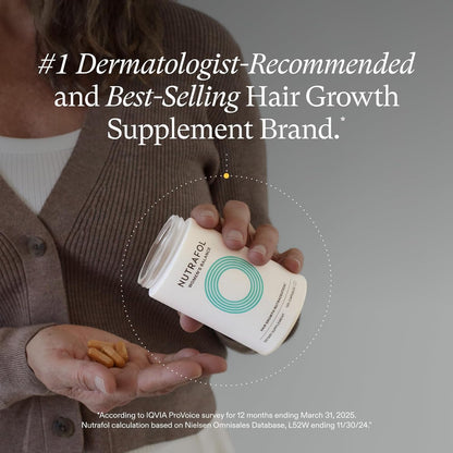 Nutrafol Suplementos Women's Balance para el Crecimiento del Cabello para Mujeres, Edades 45 en Adelante, Clínicamente Probados para Cabello Visiblemente más Grueso y Cobertura del Cuero Cabelludo