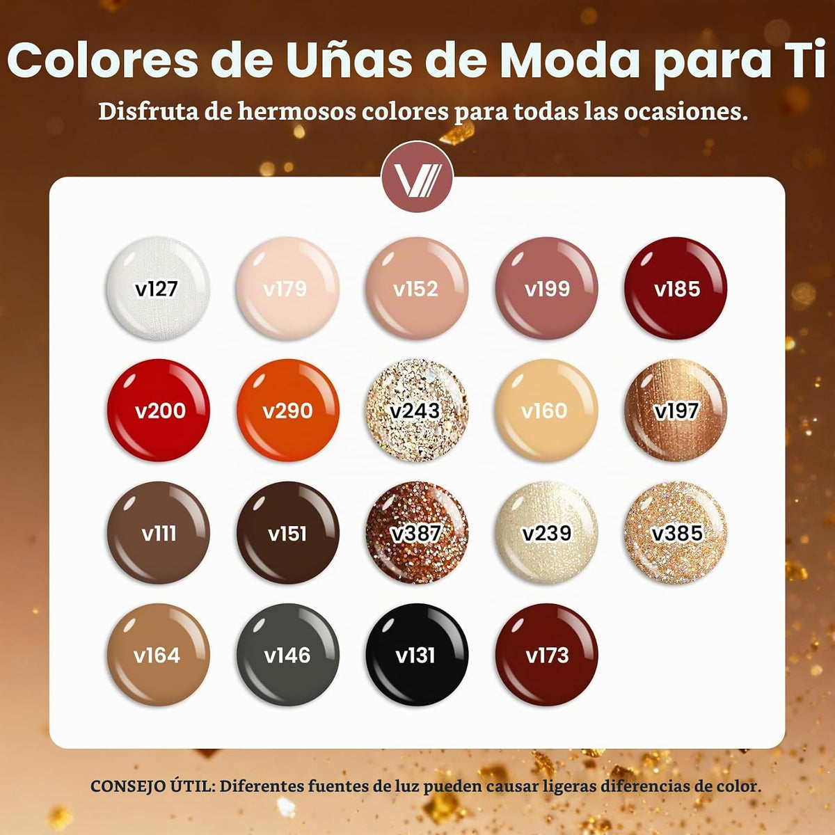 VANREESA Juego de 24 Piezas de Esmalte de Uñas en Gel - Colores Ele...