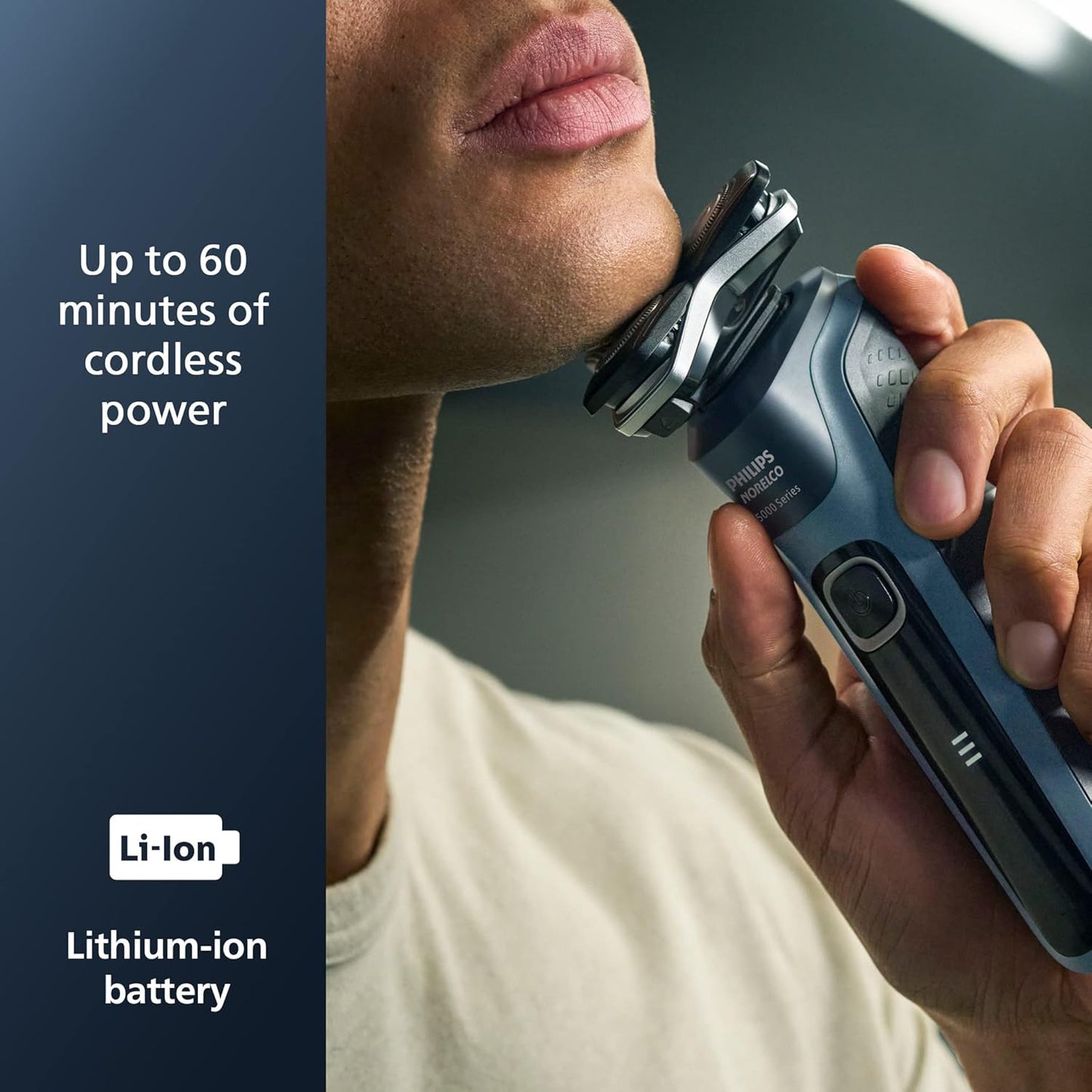 Philips Norelco Shaver 5400, afeitadora recargable en seco y húmedo con recortadora emergente, S5880/81