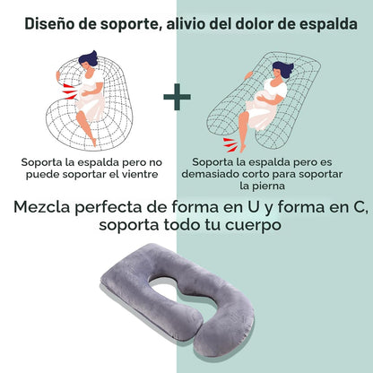 Momcozy Almohadas de embarazo para dormir, almohada de maternidad d...