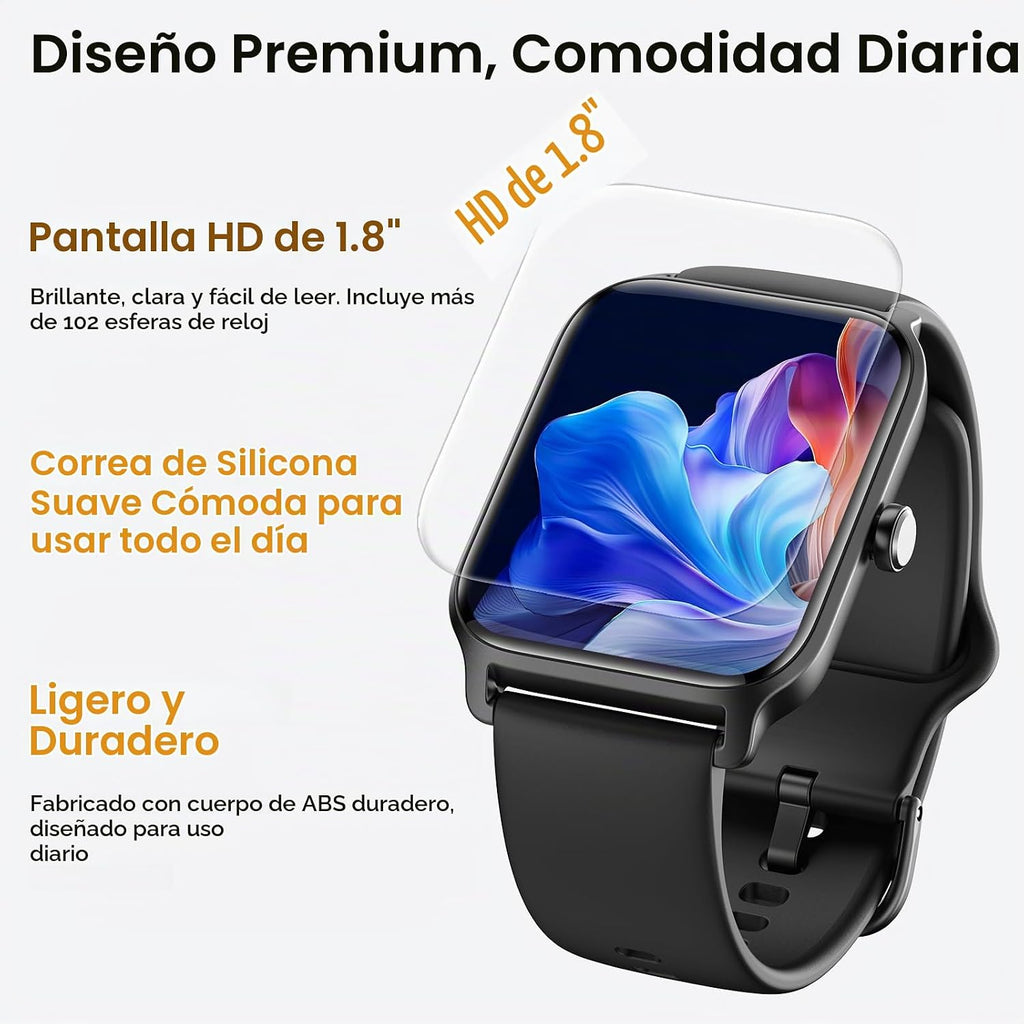 Fitpolo Relojes inteligentes para hombre, Android y iPhone, Alexa i...