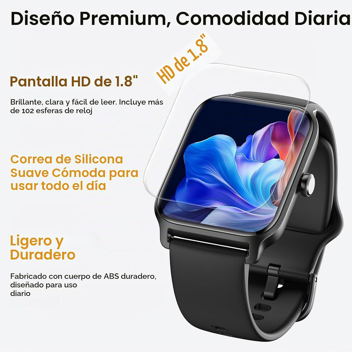 Fitpolo Relojes inteligentes para hombre, Android y iPhone, Alexa i...