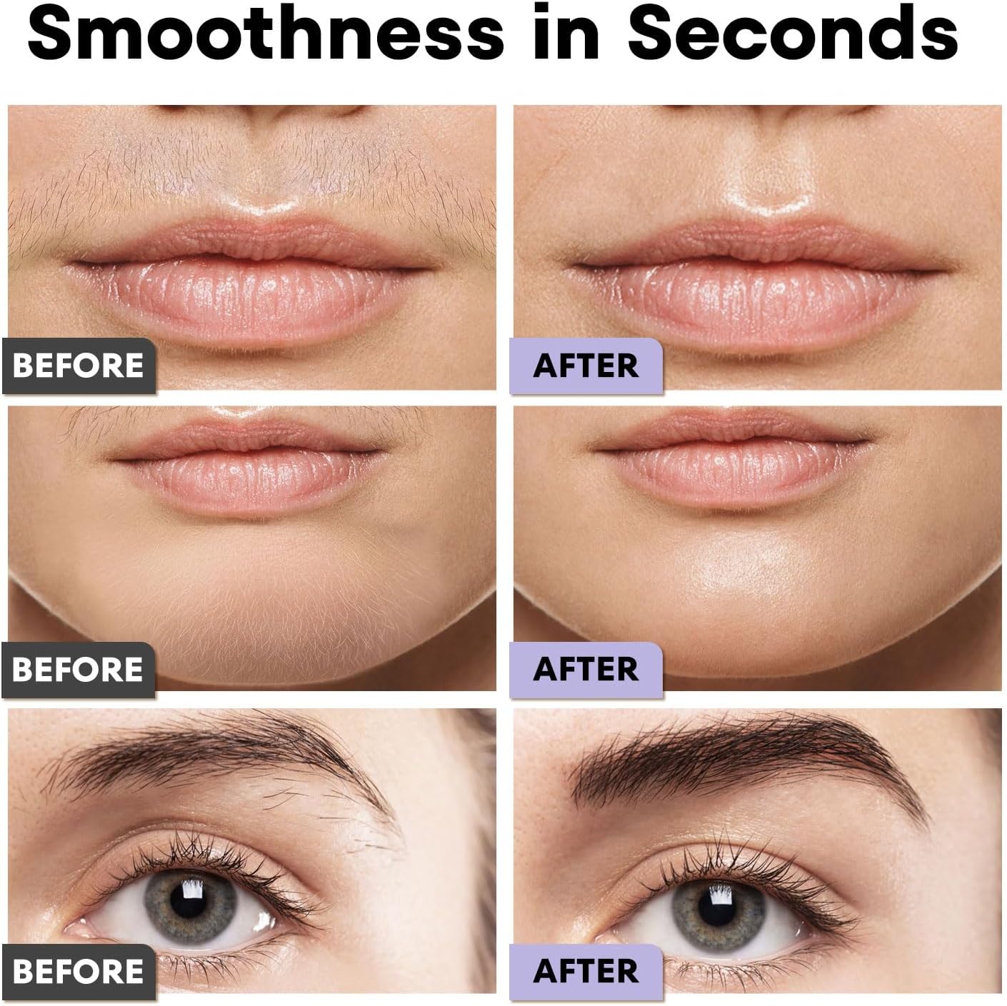 VG VOGCREST Recortadora de cejas y facial: depilación facial recarg...
