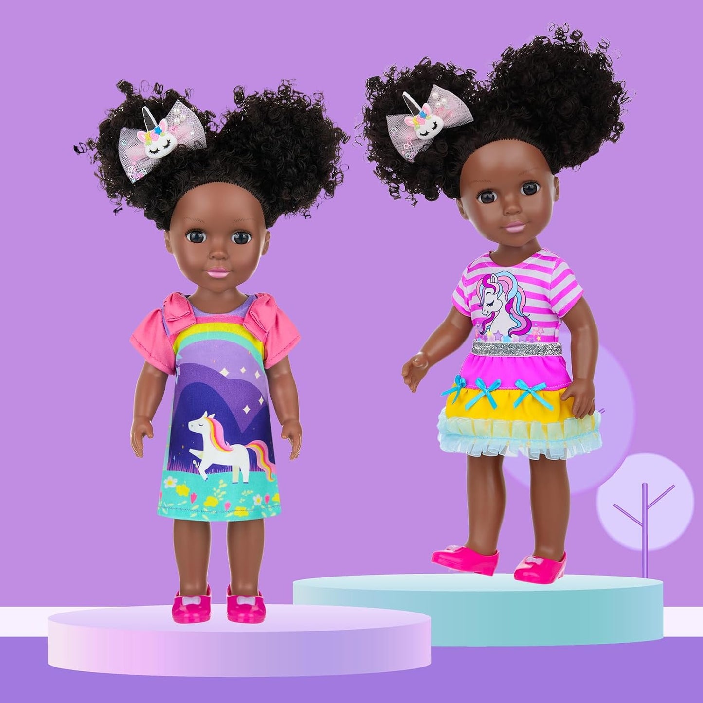 Ecore Fun Muñeca Negra de 14 Pulgadas con Accesorios de Ropa para M...
