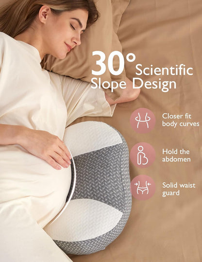 Momcozy Almohada de embarazo en forma de W Plus para dormir, almoha...