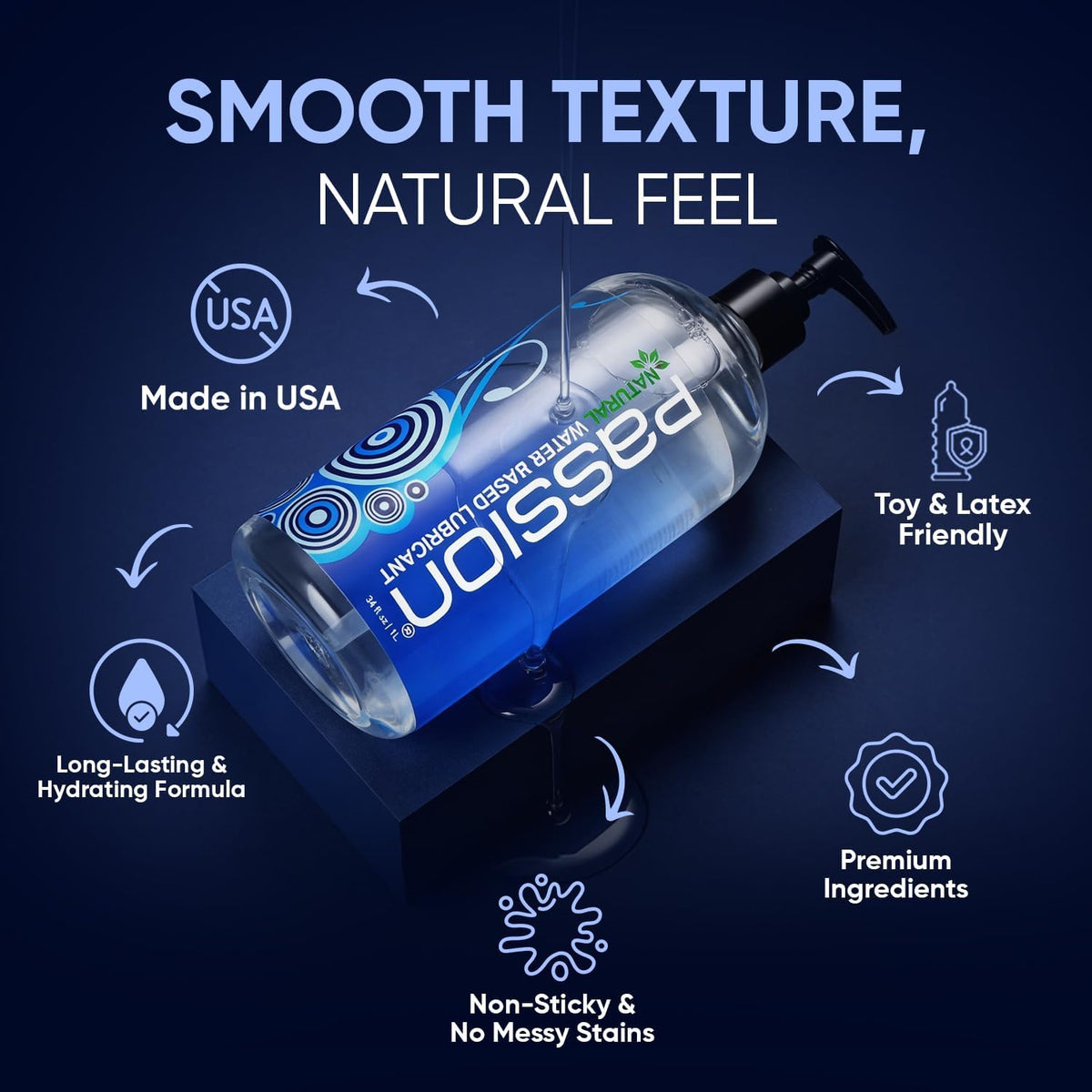 Passion Lube Lubricante Personal Natural a Base de Agua Paquete Dob...