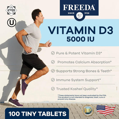 FREEDA Vitamina D3-5000 UI \u2013 Vitamina D de alta potencia para...