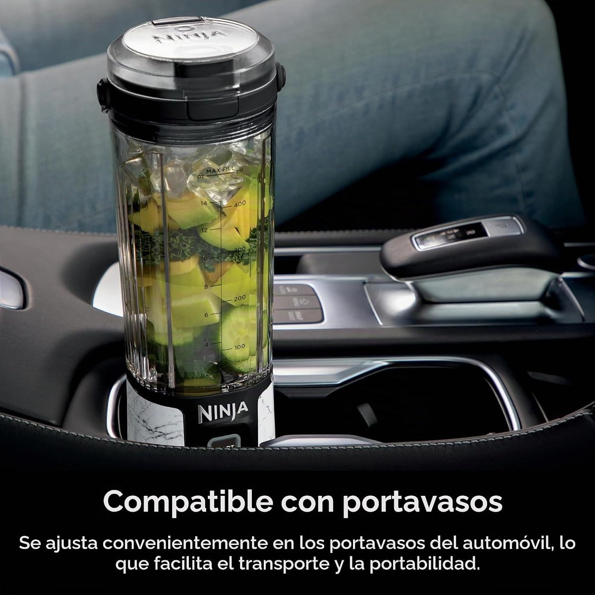 Ninja Blast Batidora portátil, sin cable, recipiente de 18oz, licua...