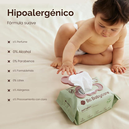 Bc Babycare Cloud Moist Toallitas húmedas para bebé, gruesas y XL,...