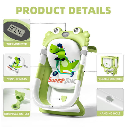 Bañera plegable para recién nacidos a niños pequeños con monitor de...