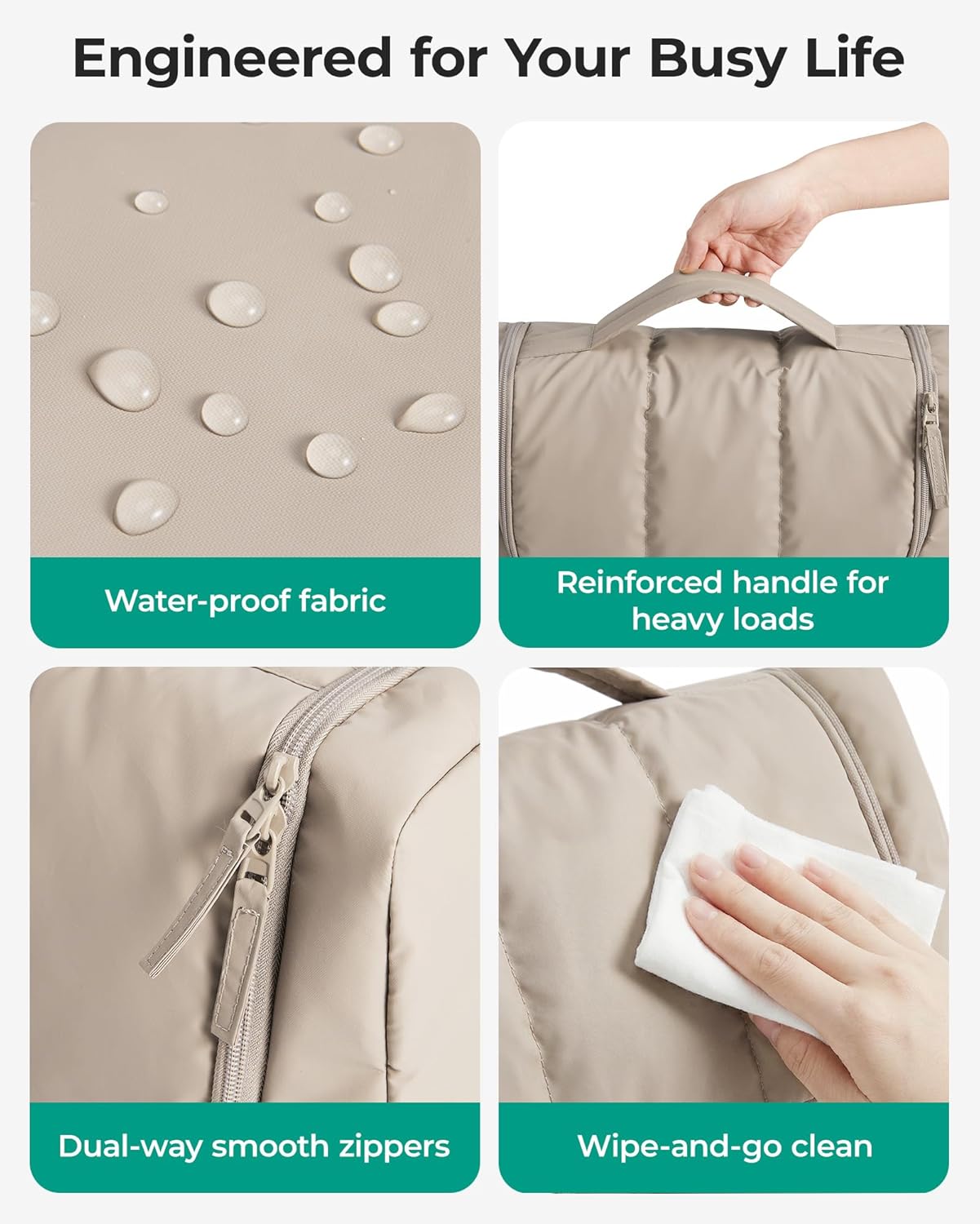 BAGSMART Organizador de herramientas para el cabello, bolsa de viaj...