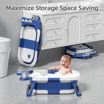 MoreFeel Bañera plegable para bebé recién nacido con termómetro y 1...