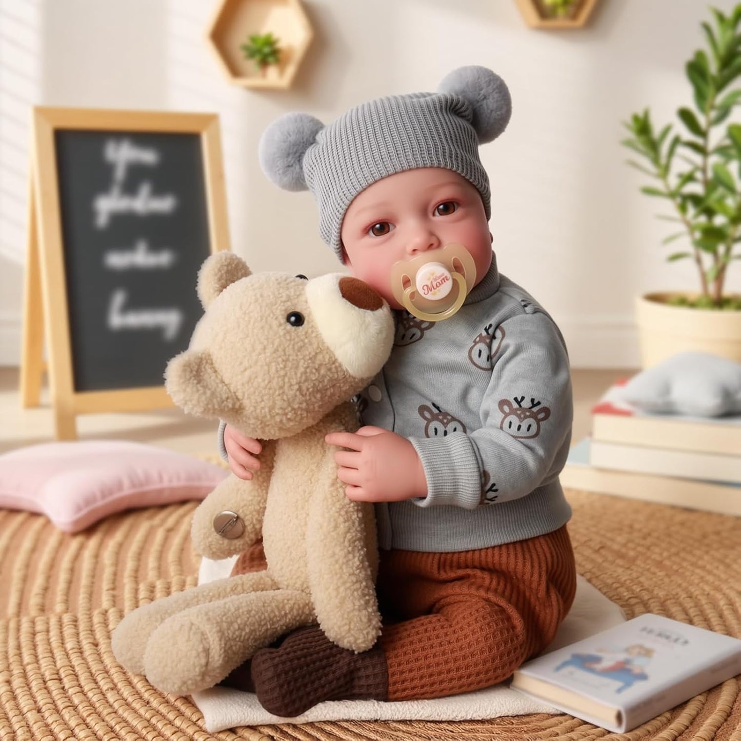 BABESIDE Muñecas realistas de bebé Reborn para niños - 17 pulgadas,...