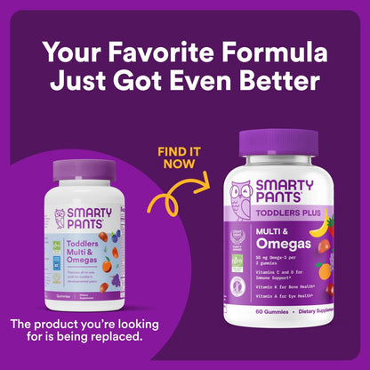 SmartyPants Gomitas Multivitamínicas para Niños Pequeños: Aceite de...