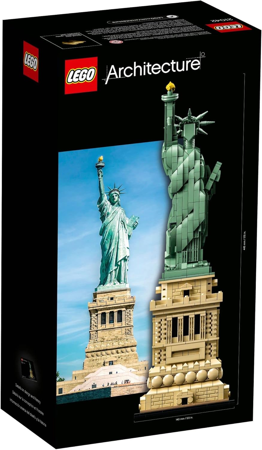 LEGO Architecture 21042 Set de Construcción de la Estatua de la Libertad - Recuerdo Coleccionable de la Ciudad de Nueva York, Decoración Creativa para el Hogar o Centro de Mesa para la Oficina, Gran