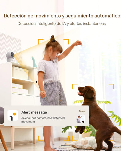 ARENTI Cámara de seguridad 5G para interiores, cámara para mascotas...