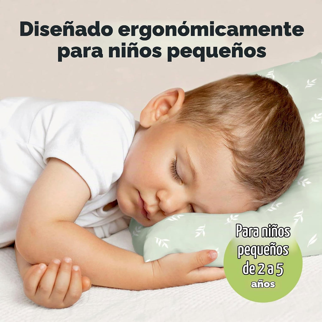 KeaBabies Paquete de 2 almohadas para niños pequeños de 13 x 18 pul...