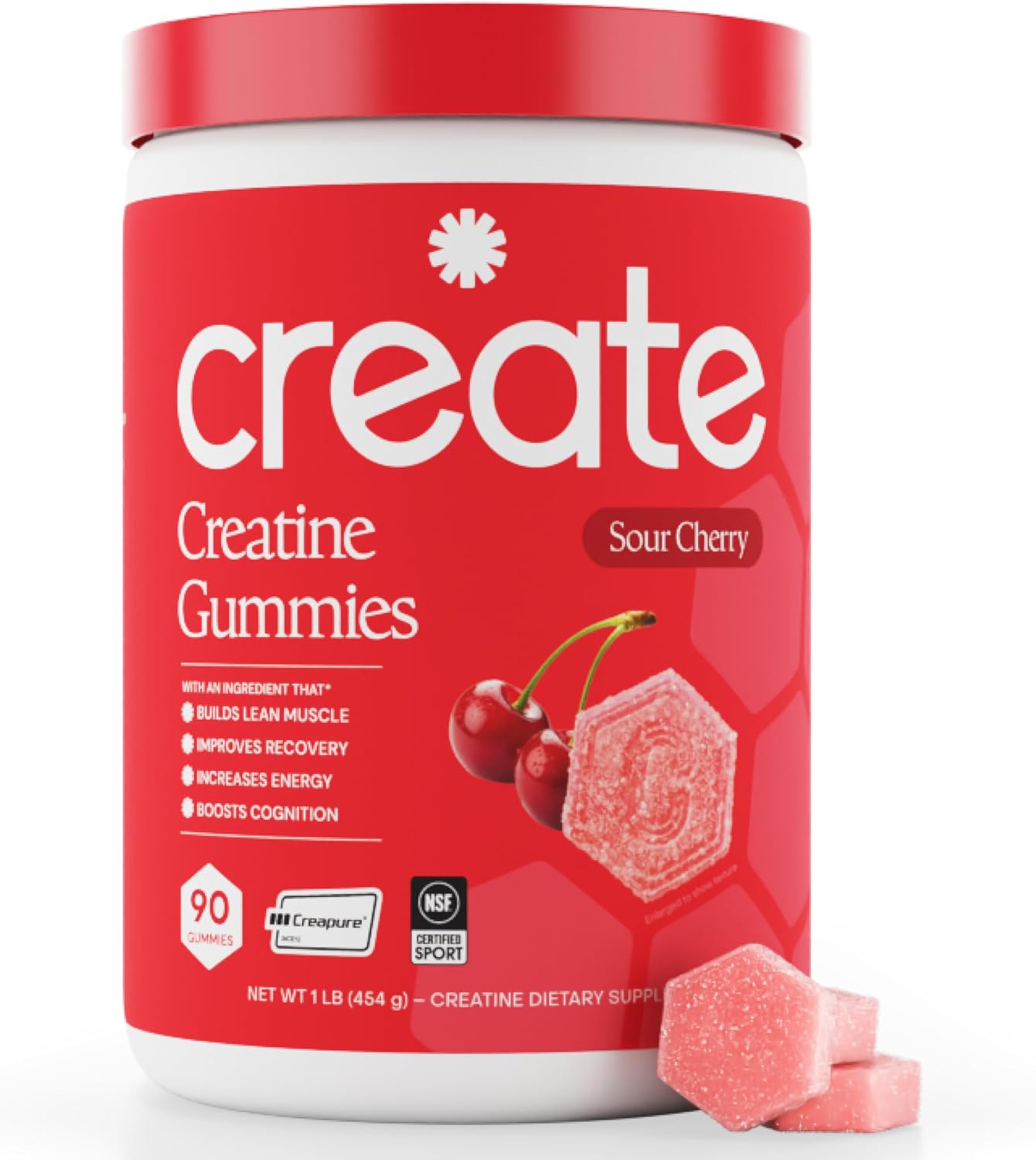 Create - Gomitas de creatina monohidratada con 1.5 g de creatina po...