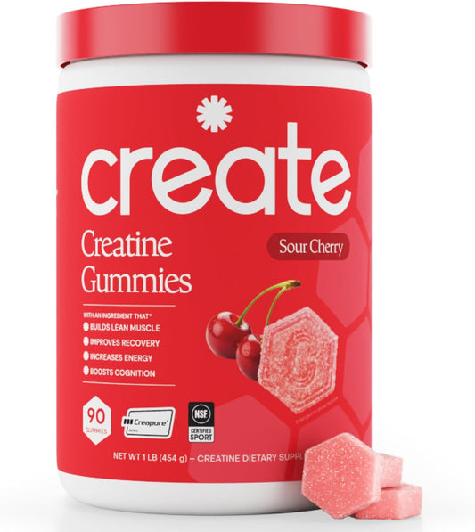 Create - Gomitas de creatina monohidratada con 1.5 g de creatina po...