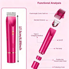 Afeitadora eléctrica impermeable 2 en 1 para mujer, color rosa fram...