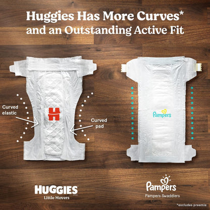 Huggies Pañales tamaño 6, pañales Little Movers para bebé, talla 6 (35+ libras), 108 unidades (2 paquetes de 54), el embalaje puede variar