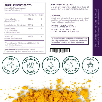 Nature's Relief | Suplemento de cúrcuma para mejorar dolores co...