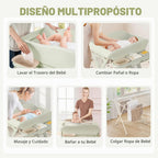 BABY JOY Cambiador portátil para bebé, estación plegable para cambi...