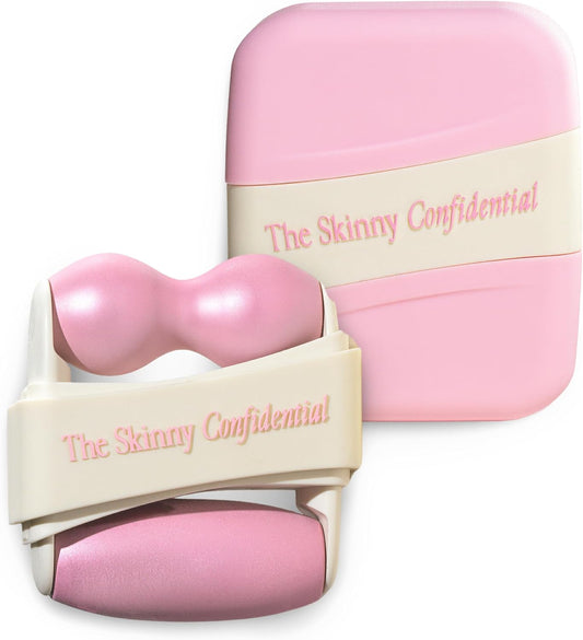 The Skinny Confidential Rodillo de hielo de menta para cara, herram...