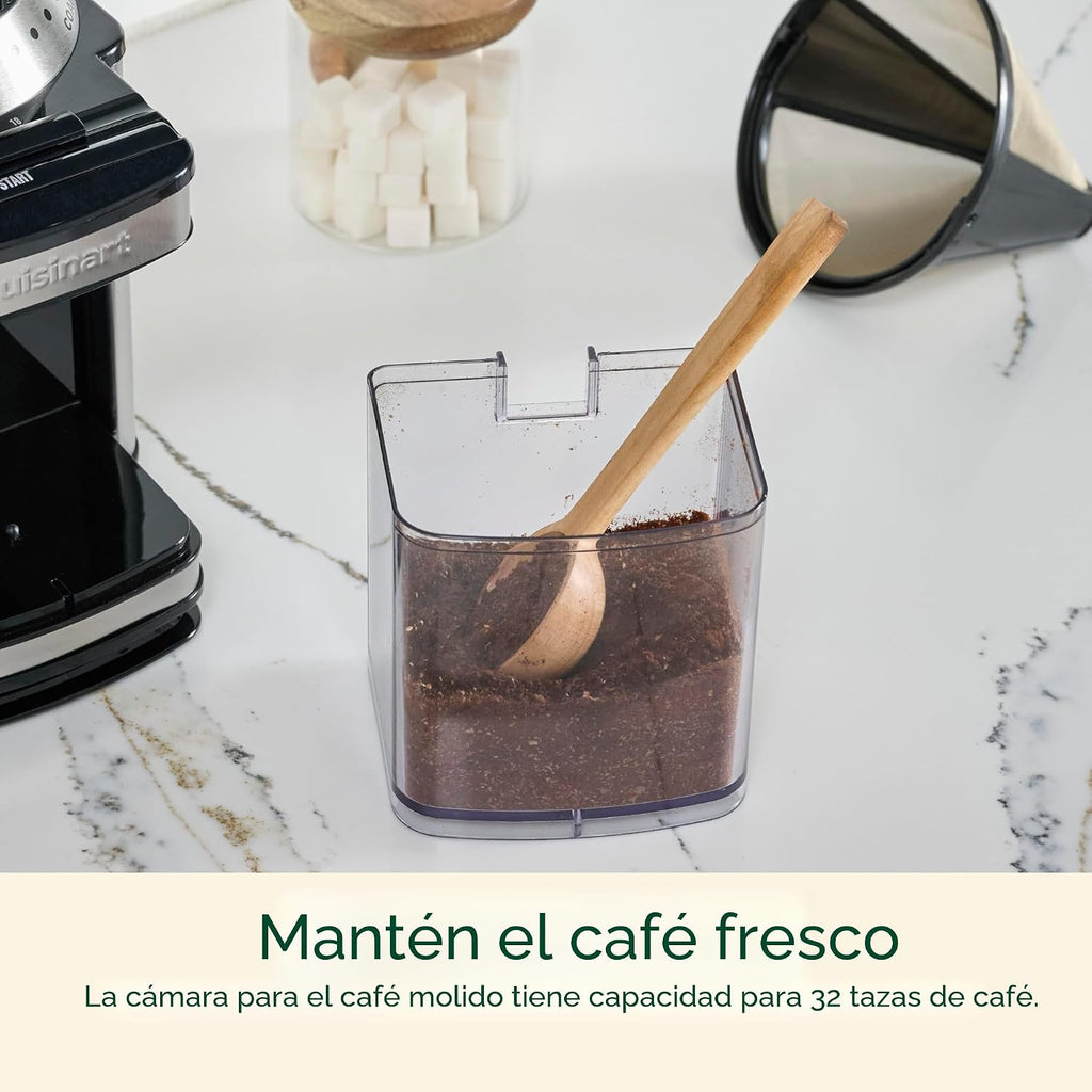 Cuisinart - Molinillo eléctrico de café con rebabas, 18 ajustes, 4-...