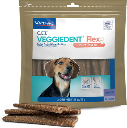 Virbac C.E.T. VEGGIEDENT Flex - Masticables de Control de Sarro par...